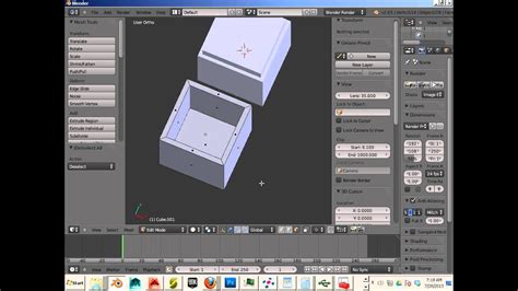 making metal box in blender|how to box model blender.